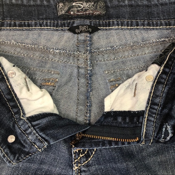 Silver Suki Surplus Bootcut Jeans, Two Tone Topstitching on Back Flap Pockets - Picture 6 of 15